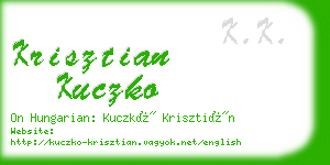 krisztian kuczko business card